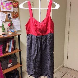 Beautiful red and navy dress